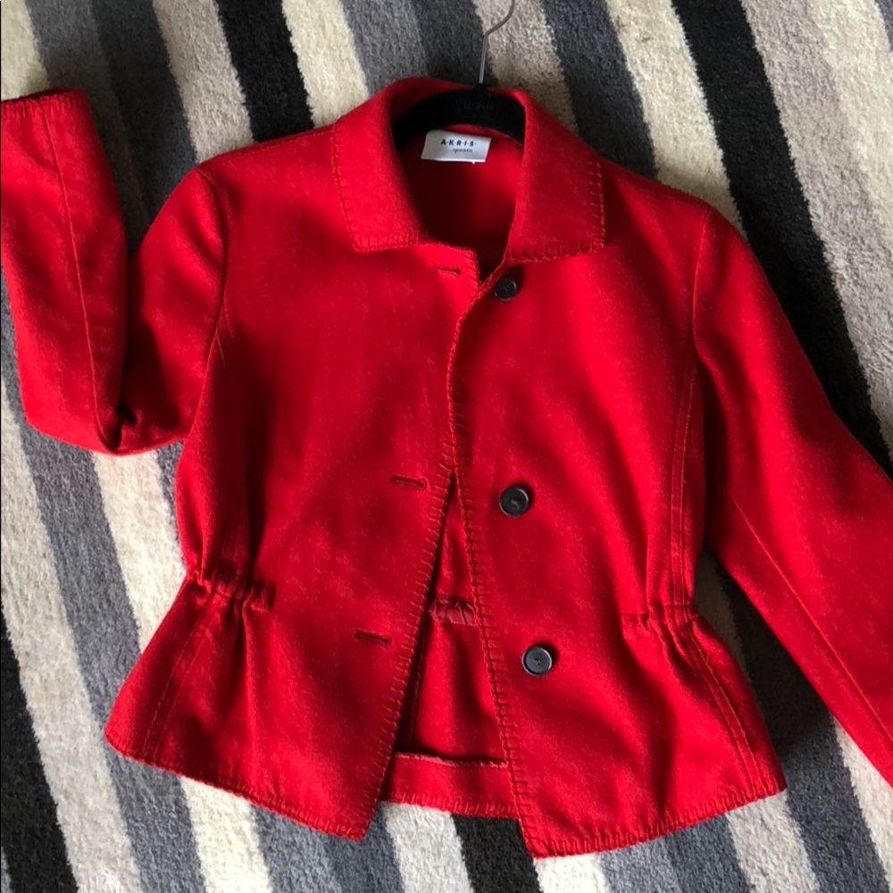 AKRIS Punto Red Blazer